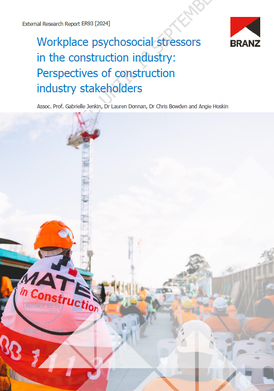 MATES workplace psychosocial stressors publication front cover