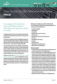 REBRI Easy Guide to C&D Resource Recovery: Metal (PDF)