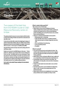 REBRI Easy Guide to C&D Resource Recovery: Timber (PDF)