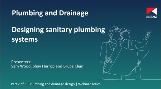 Webinar: Plumbing & Drainage Design - Foul water